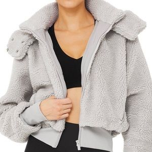 Grey Sherpa Jacket Alo Athletic Brand Sport
